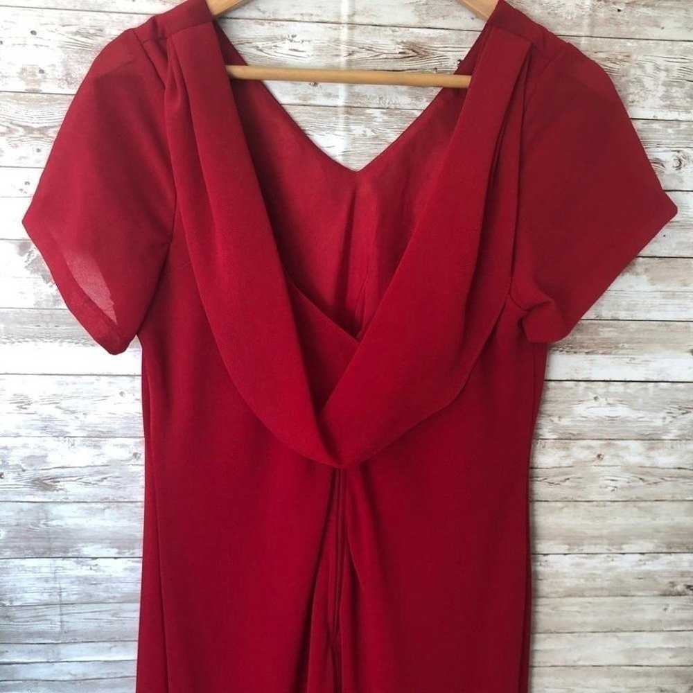 Kiki red formal back draped dress Size XXL - image 2