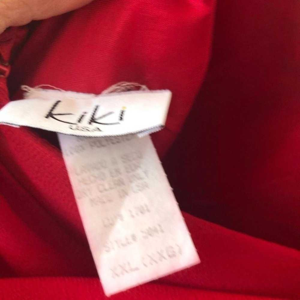 Kiki red formal back draped dress Size XXL - image 4