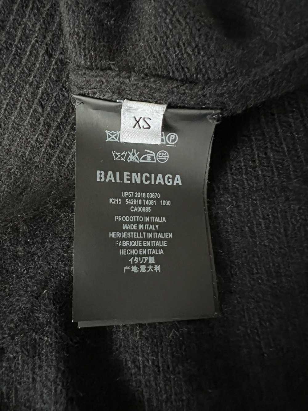 Balenciaga Balenciaga Wool Cashmere Logo Print Sw… - image 5