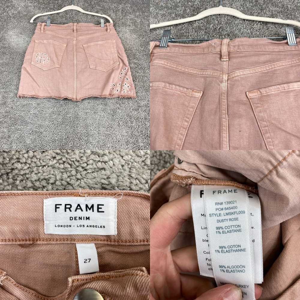 Frame FRAME Denim Mini Skirt Women's 27 Pink Dust… - image 4