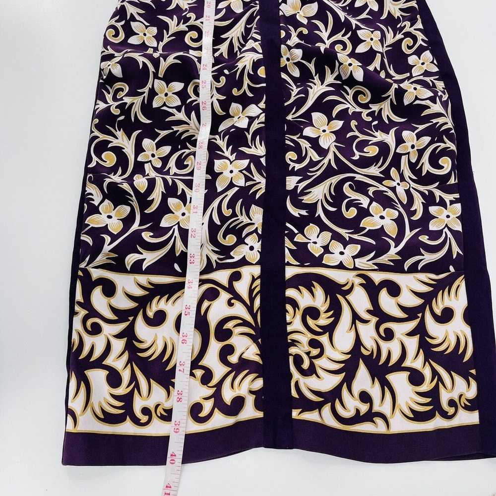 Nicole Miller Women Dress Size 6 Purple Gold Flor… - image 11