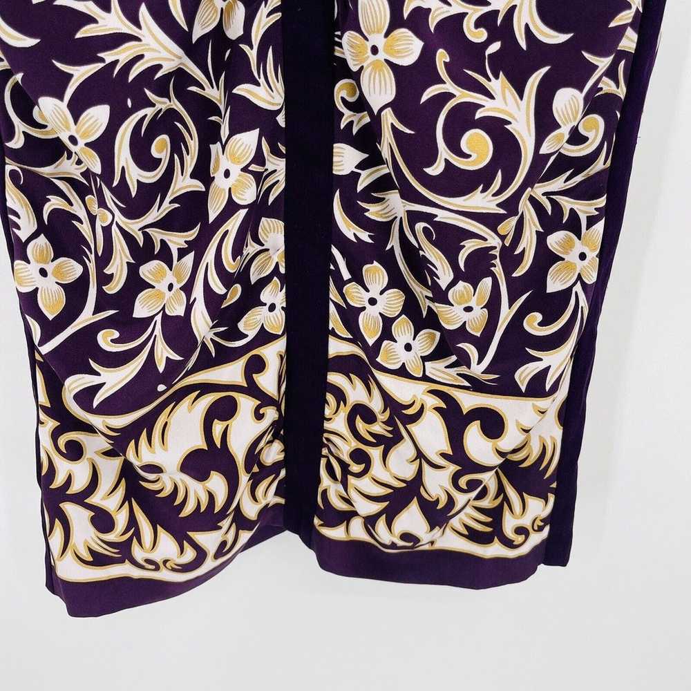 Nicole Miller Women Dress Size 6 Purple Gold Flor… - image 4