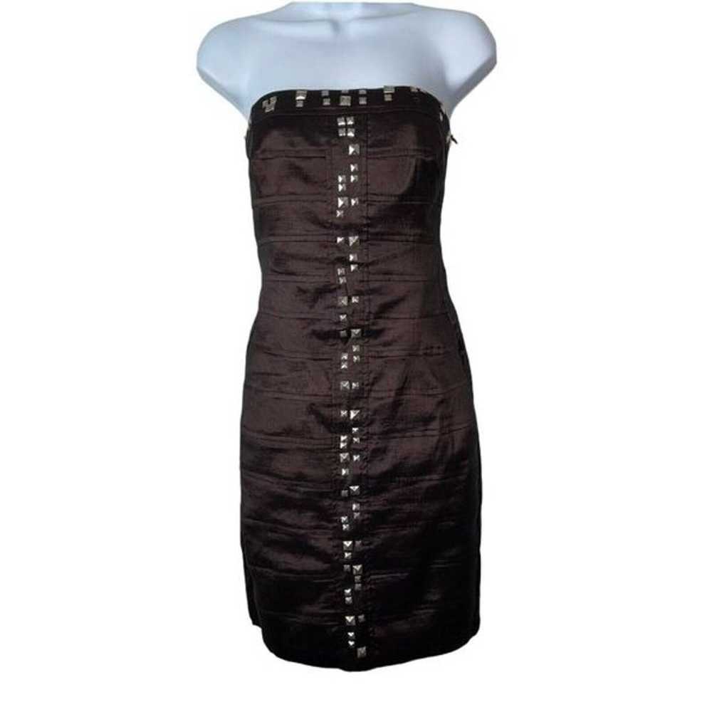 Jessica McClintock Vtg Strapless Bodycon Dress Si… - image 1