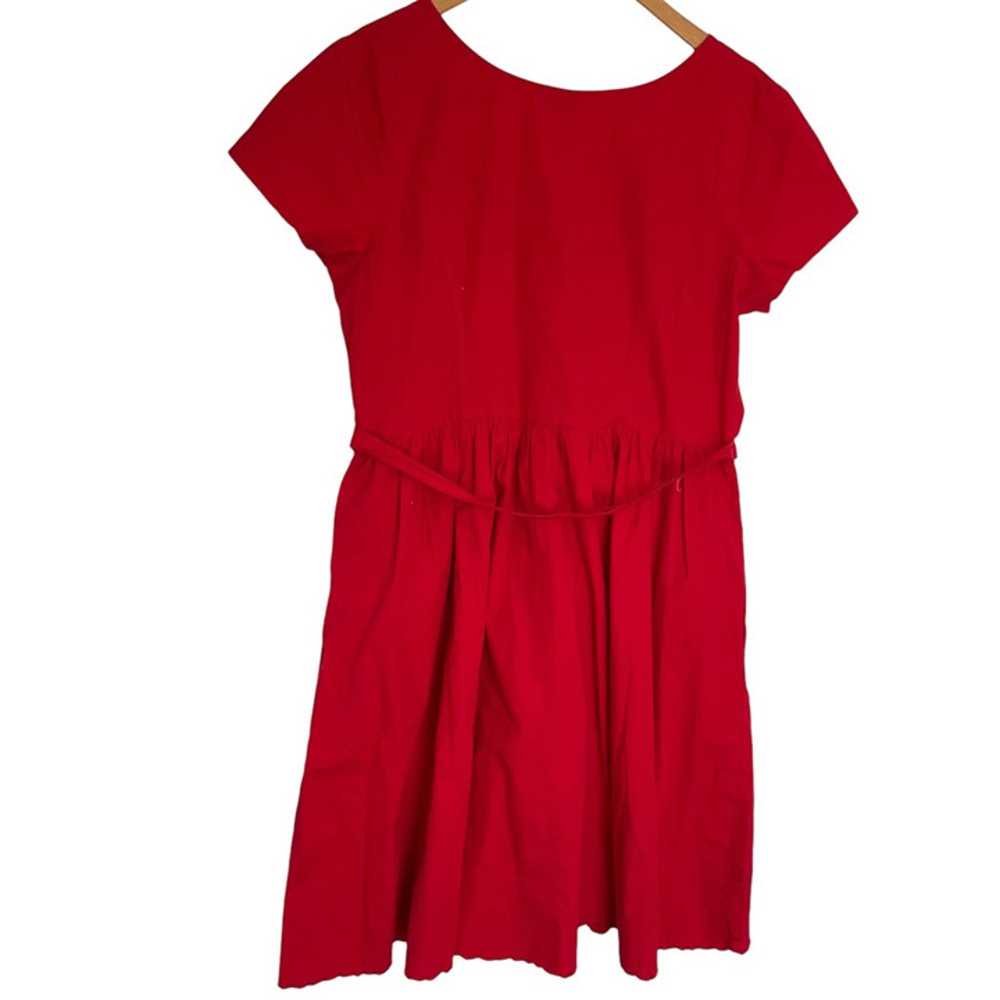 eShakti A Line Fit & Flare Dress Sz XL / 18 Red F… - image 3