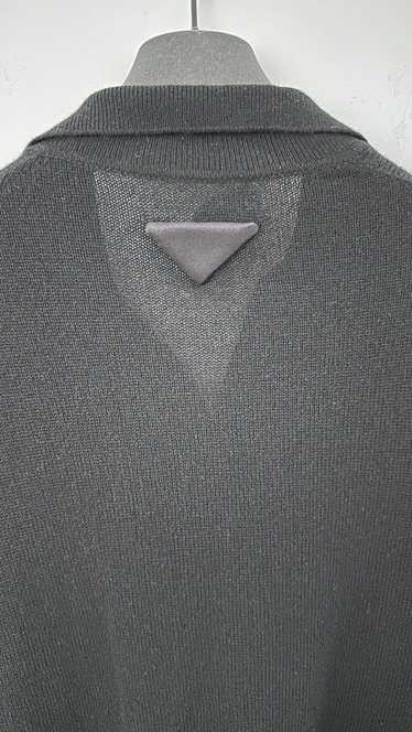 Prada Prada Cashmere Button-Up V-Neck Sweater