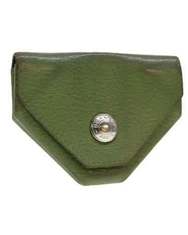 Hermes Le Van Cator Coin Purse in Green Leather