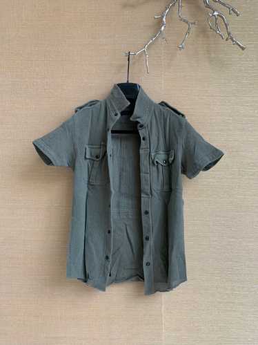 Burberry Prorsum Mesh SS Shirt in Olive