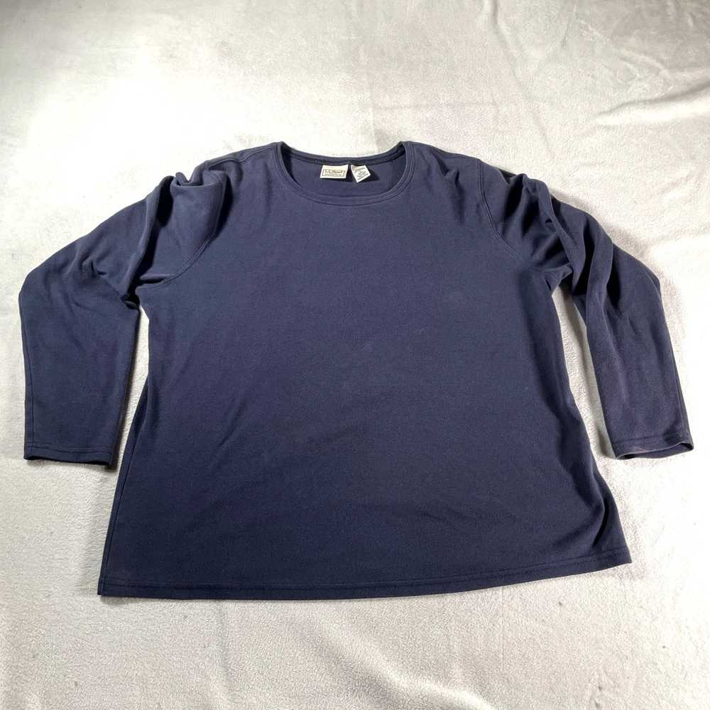 Vintage LL Bean Shirt Womens 1X Blue Loose Flowy … - image 1