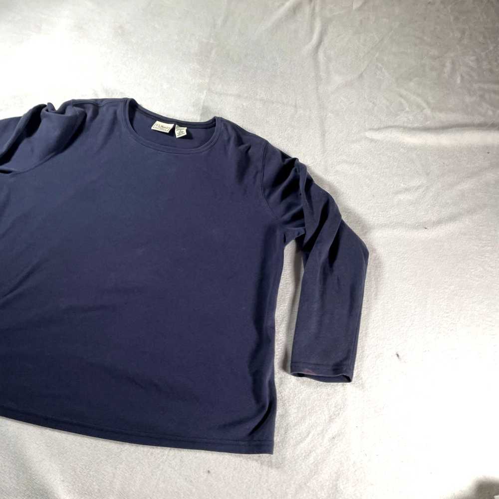 Vintage LL Bean Shirt Womens 1X Blue Loose Flowy … - image 2
