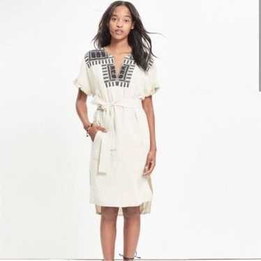 Madewell Paradise linen blend embroidered dress - image 1