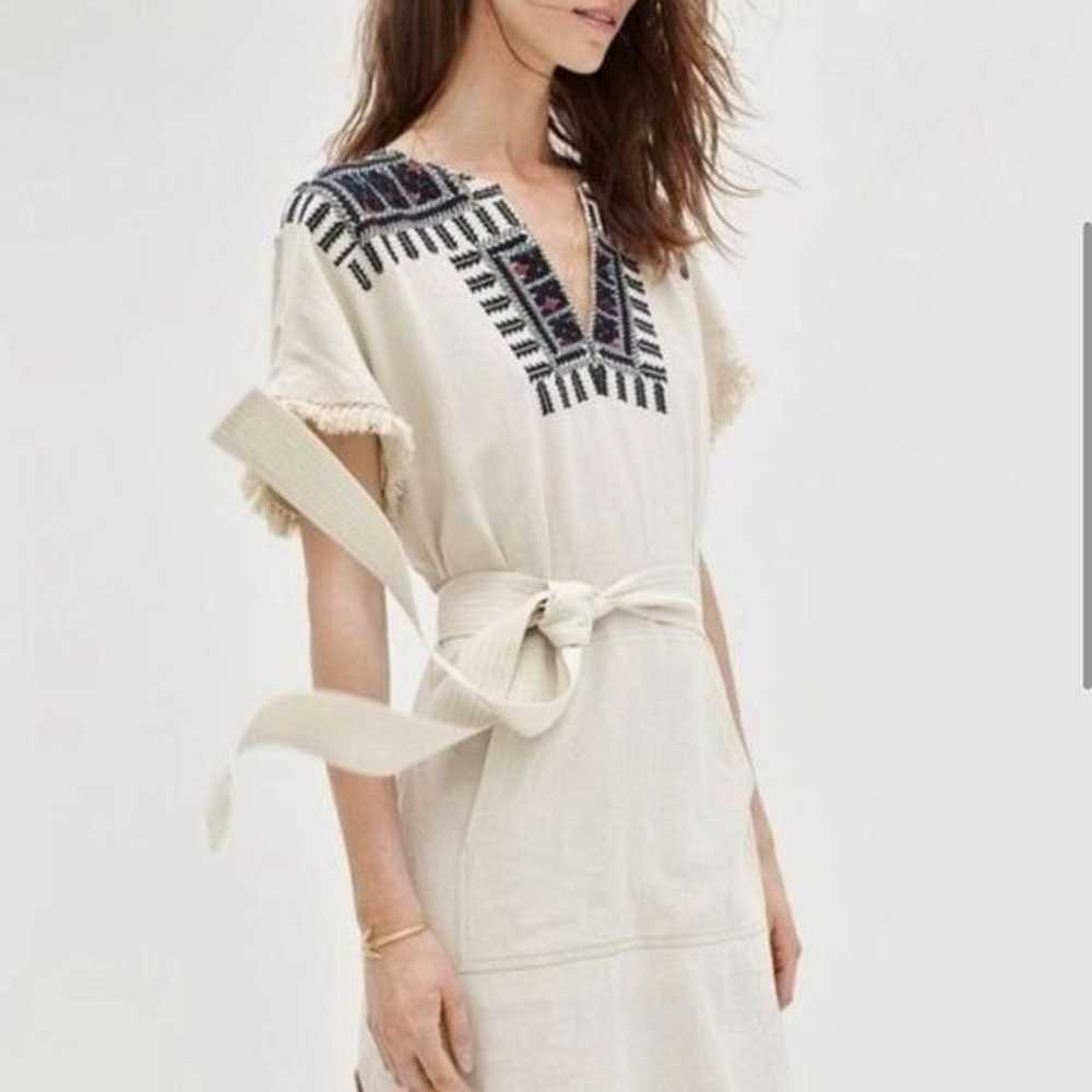Madewell Paradise linen blend embroidered dress - image 3