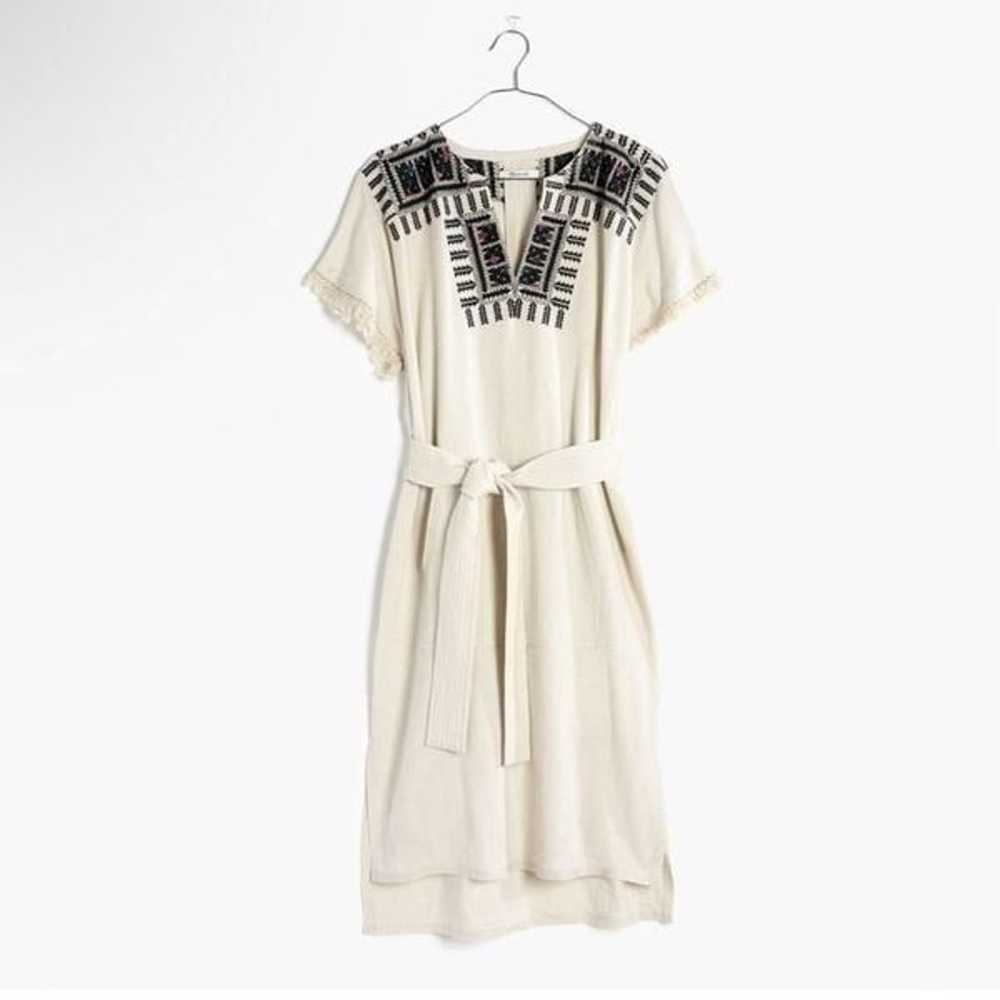 Madewell Paradise linen blend embroidered dress - image 4
