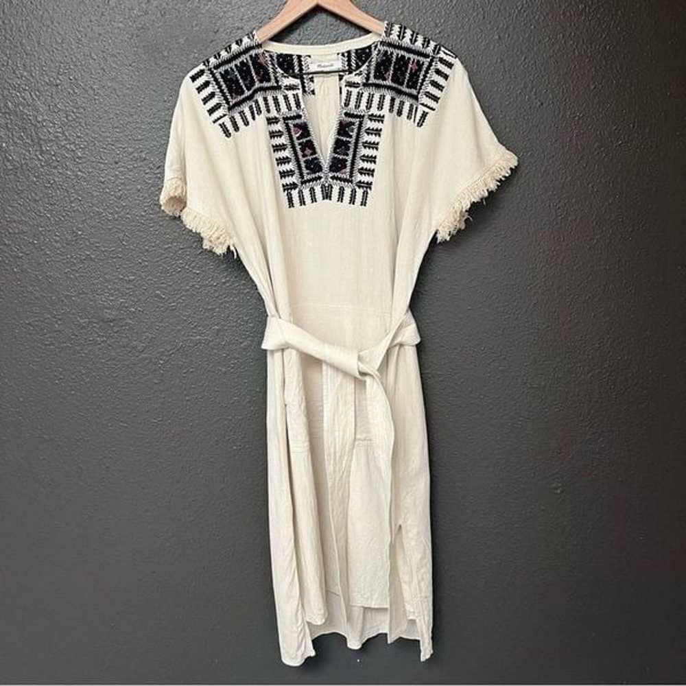 Madewell Paradise linen blend embroidered dress - image 5