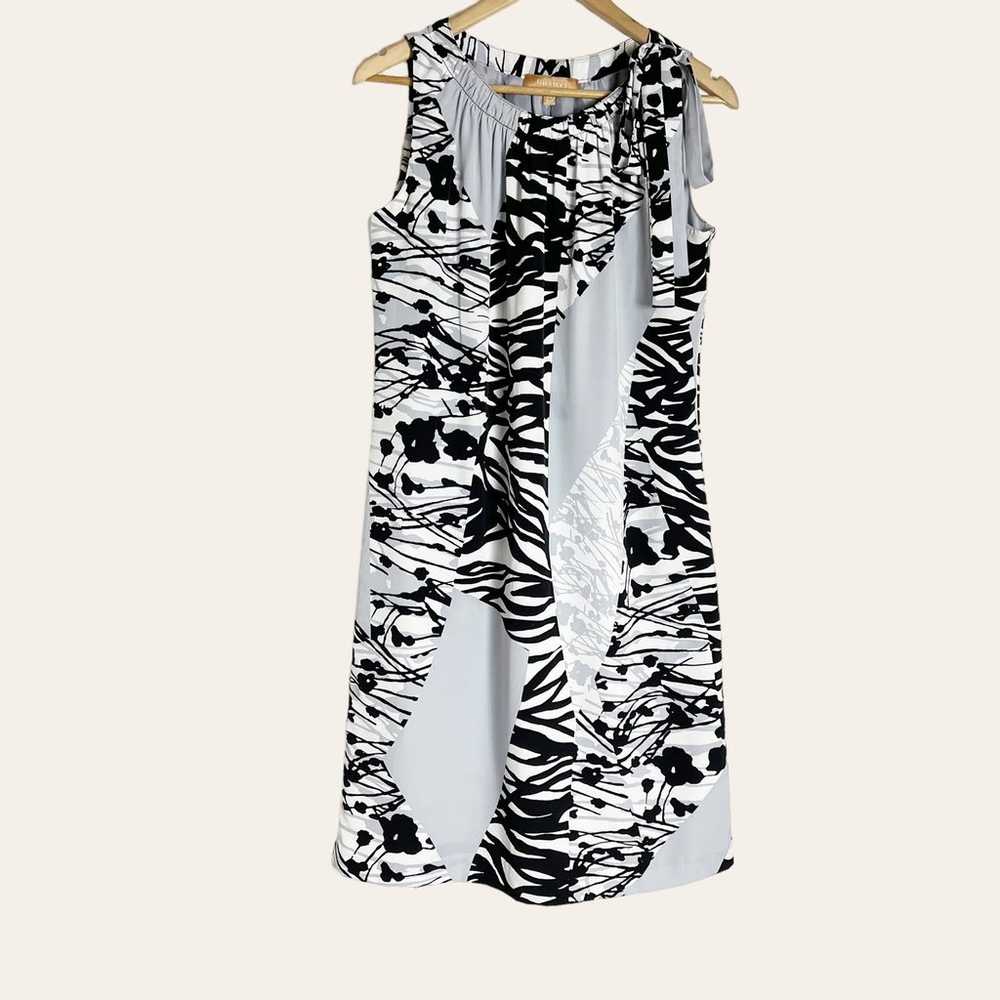 Ellen Tracy Gray Black Sleeveless Floral Casual S… - image 1