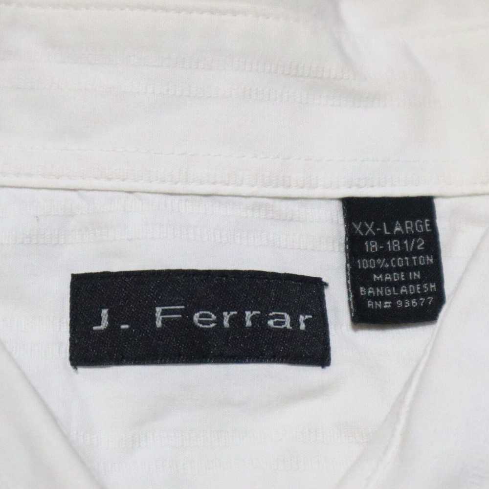 Vintage J Ferrar Solid White Button Down Shirt Lo… - image 3