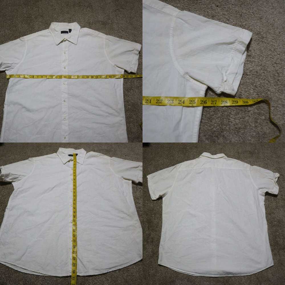 Vintage J Ferrar Solid White Button Down Shirt Lo… - image 4