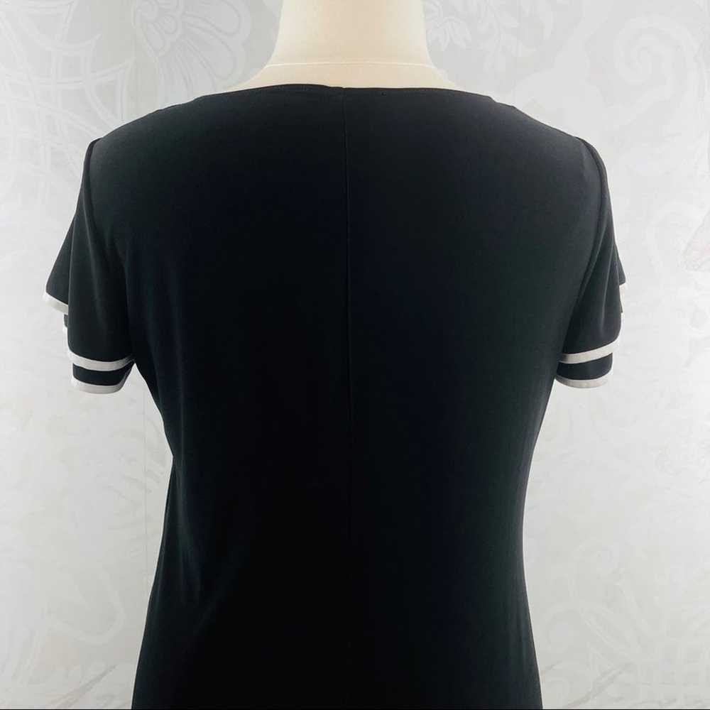 Tiana B. silky stretchy shift dress black and whi… - image 6