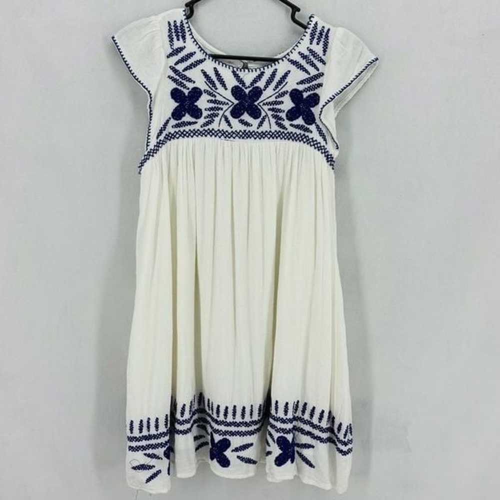 Urban Outfitters Women’s Small White Blue Cotton … - image 4