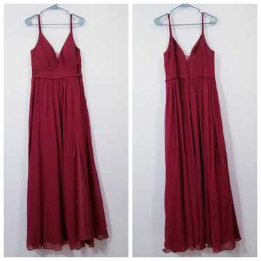 Azazie Red Long Gown Evening Dress