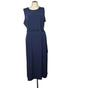 Michael Michael Kors Blue Sleeveless Belted Dress… - image 1