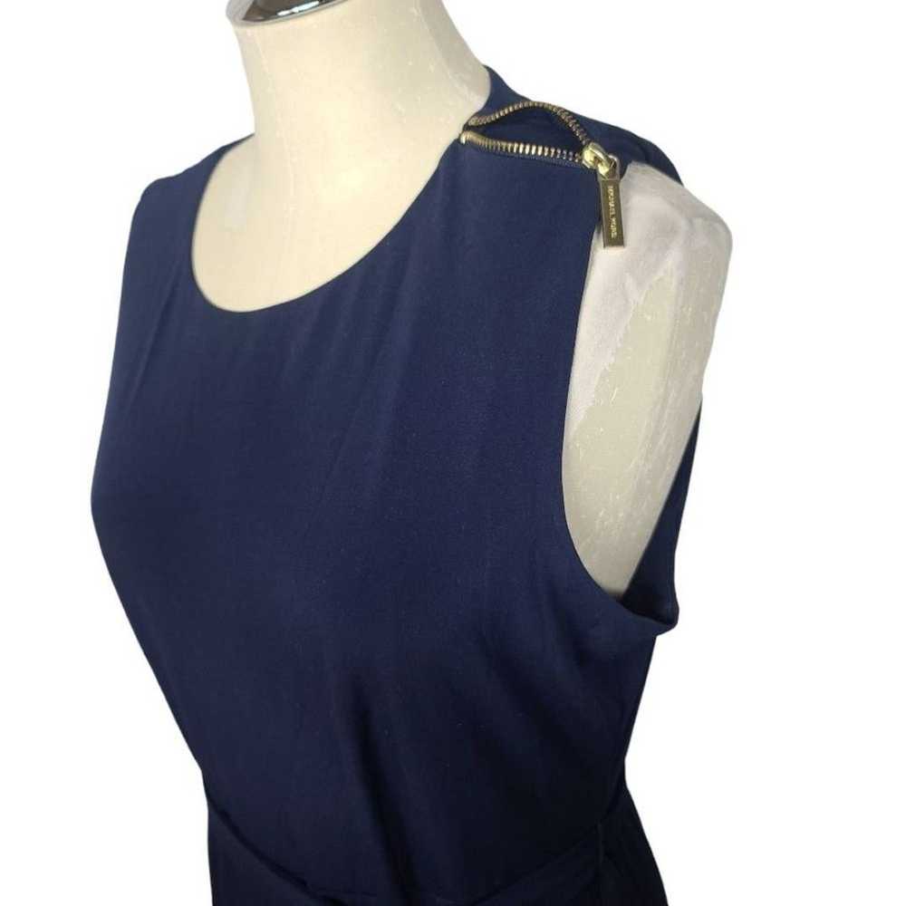 Michael Michael Kors Blue Sleeveless Belted Dress… - image 4