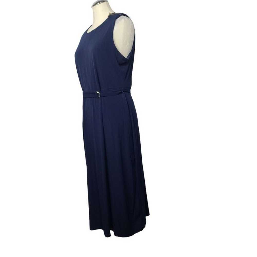 Michael Michael Kors Blue Sleeveless Belted Dress… - image 5