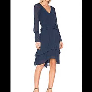 Ramy Brook Waverly Navy Blue Ruffle dress size sm… - image 1
