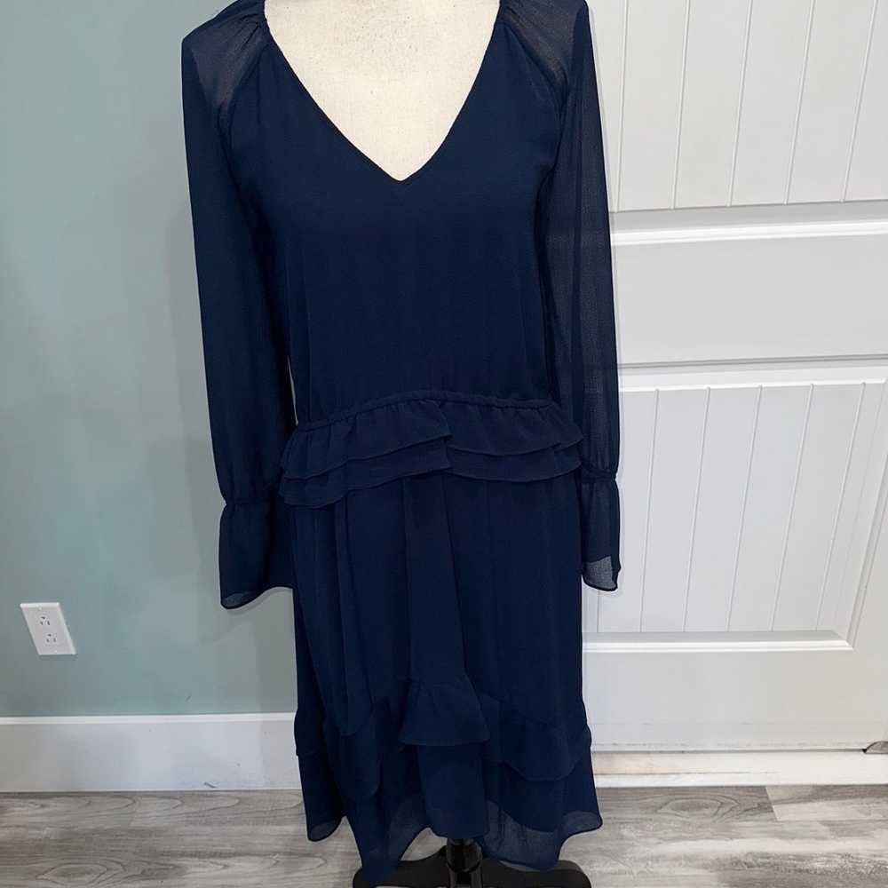 Ramy Brook Waverly Navy Blue Ruffle dress size sm… - image 2