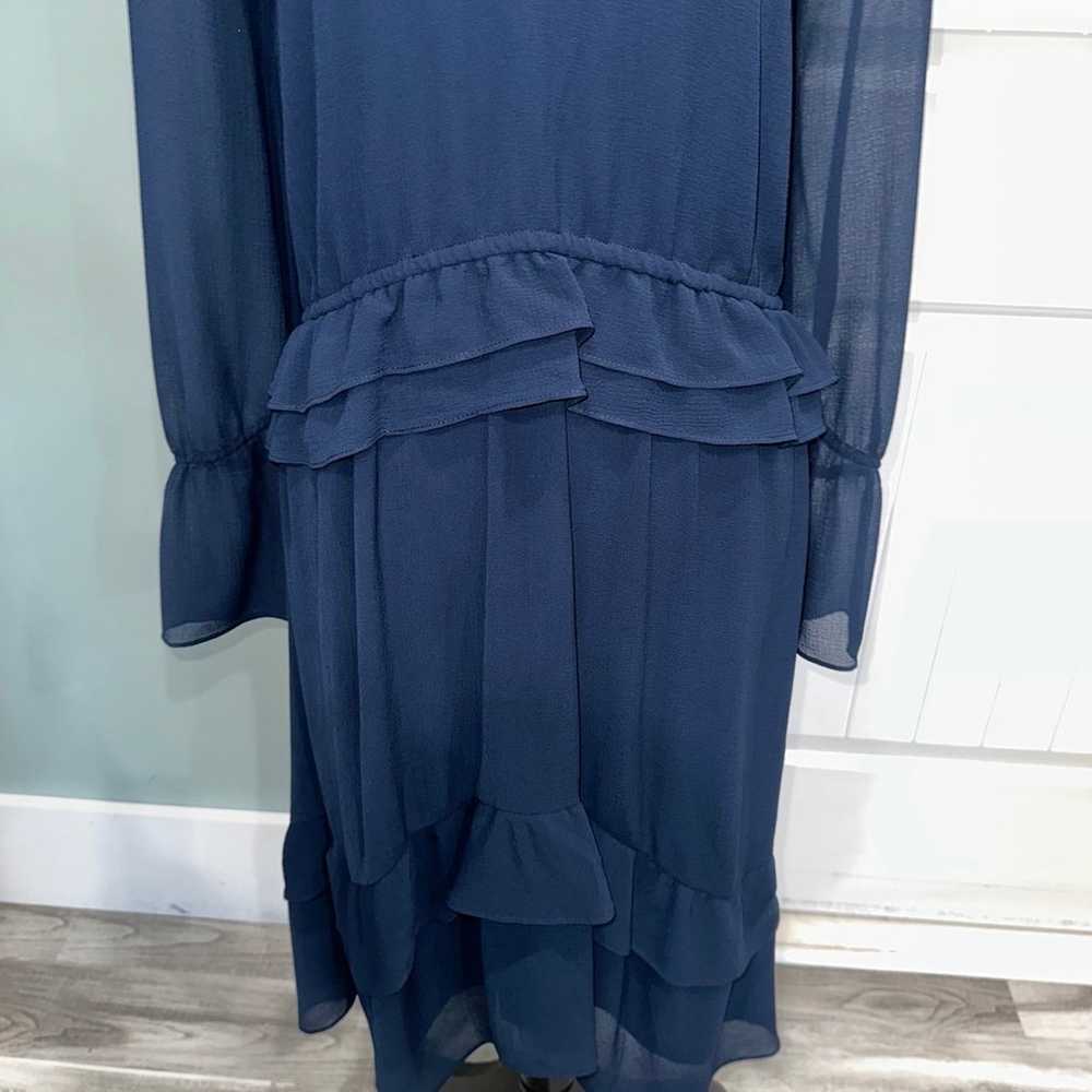 Ramy Brook Waverly Navy Blue Ruffle dress size sm… - image 4
