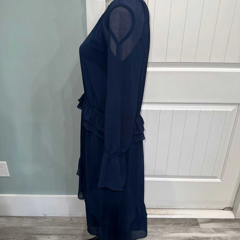 Ramy Brook Waverly Navy Blue Ruffle dress size sm… - image 5