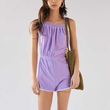 Urban Outfitters Kaley Terrycloth Open-Back Romper