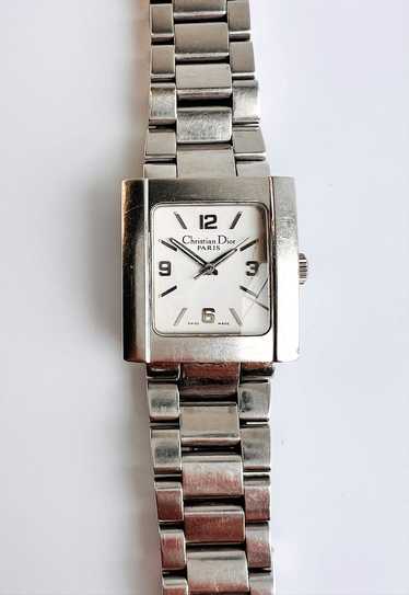Christian Dior Watch Silver Riva 25mm White Square