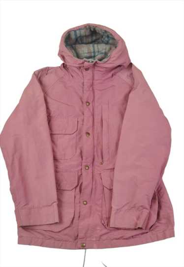 Vintage Hooded Jacket Wool Blanket Lined Pink Ladi