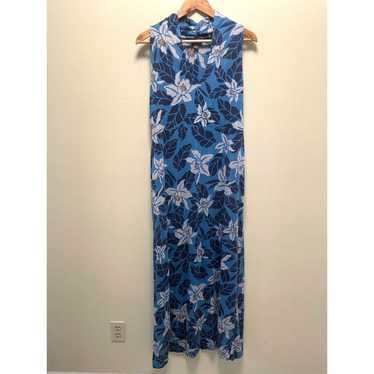 Tommy Bahama Womens Maxi Dress Large Blue Floral … - image 1