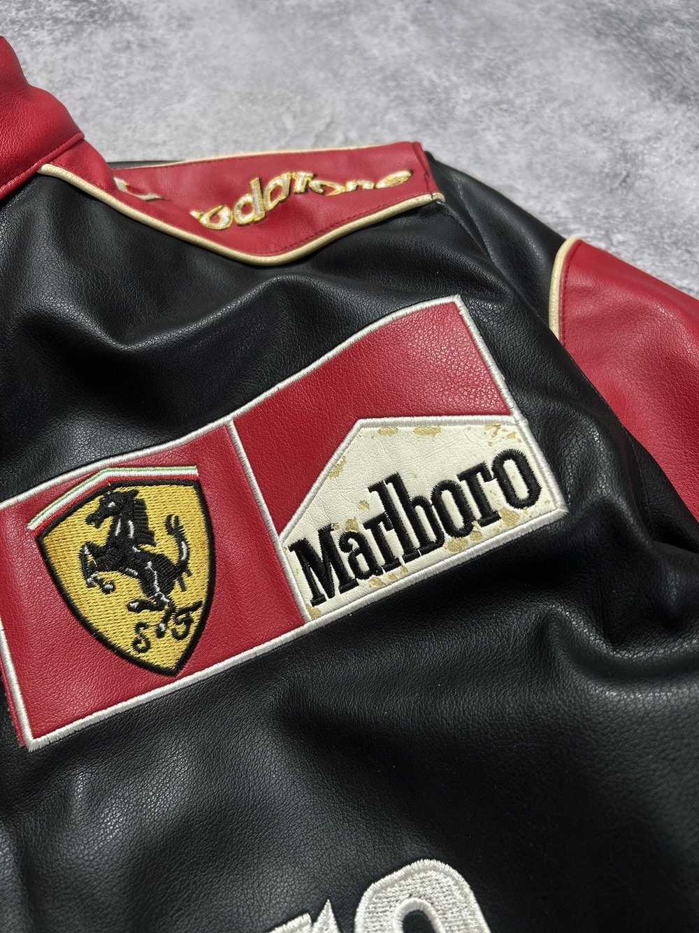 Leather × Marlboro × Racing Vintage Leather Jacke… - image 5