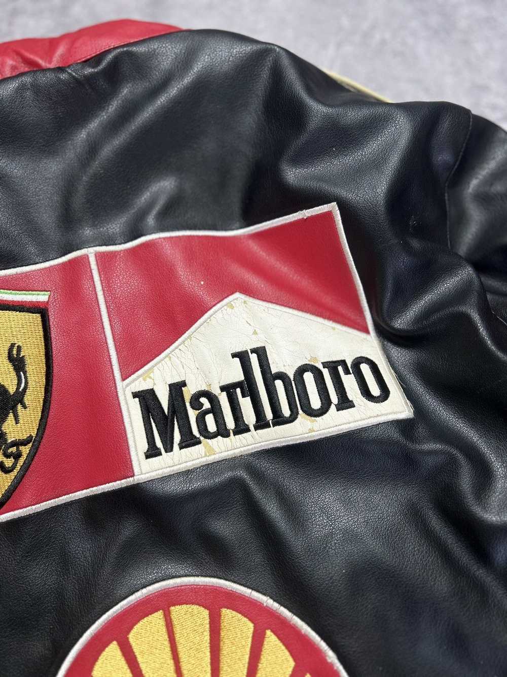 Leather × Marlboro × Racing Vintage Leather Jacke… - image 8