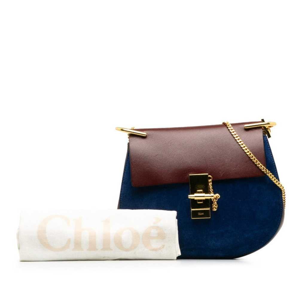 Chloe CHLOeChloe Drew Chain Shoulder Bag Blue Bro… - image 8