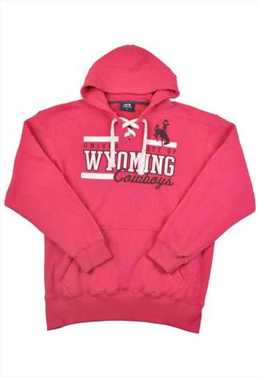 Vintage Wyoming Cowboys Hoodie Sweatshirt Pink Lad