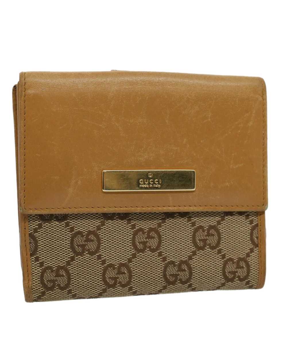 Gucci Canvas Beige Wallet with GG Design - Italia… - image 1