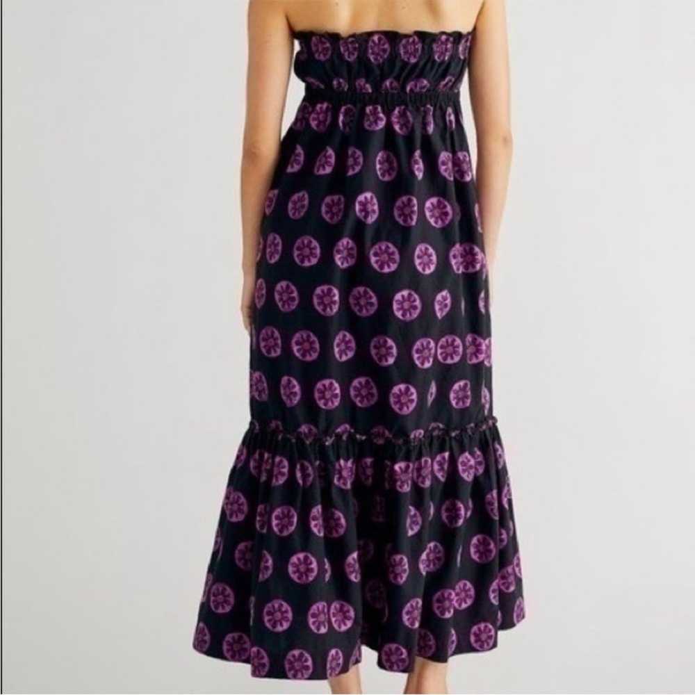 Free People Leanna Tube Dress In Black Combo Purp… - image 2