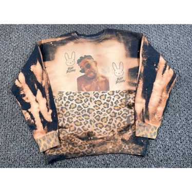 Hanes Bad Bunny Bleach Tie Dye Sweatshirt Adult M… - image 1