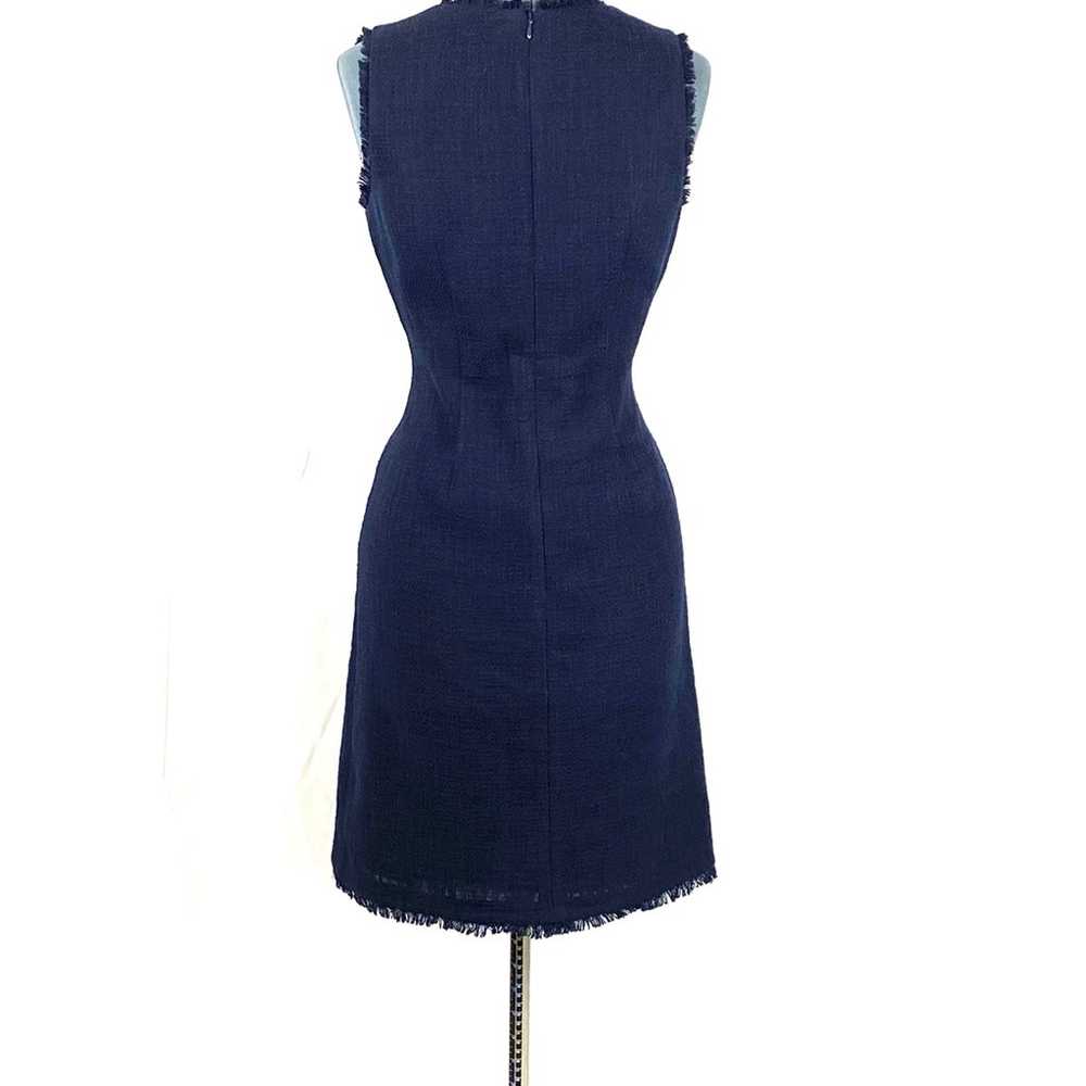 Karl Lagerfeld Navy tweed sleeveless sheath dress… - image 2