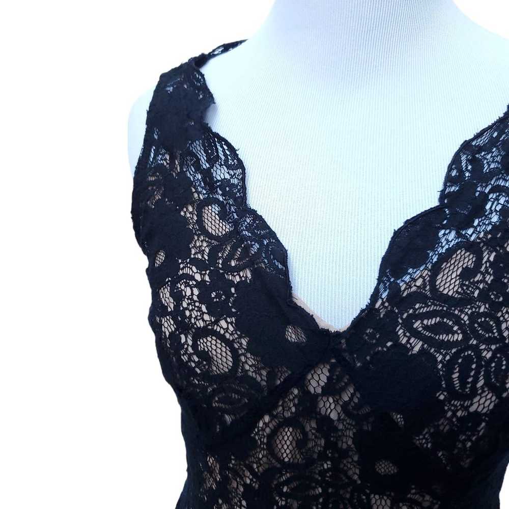BCBGMaxAzria Lynnette Sheath Dress Black Lace Ove… - image 3