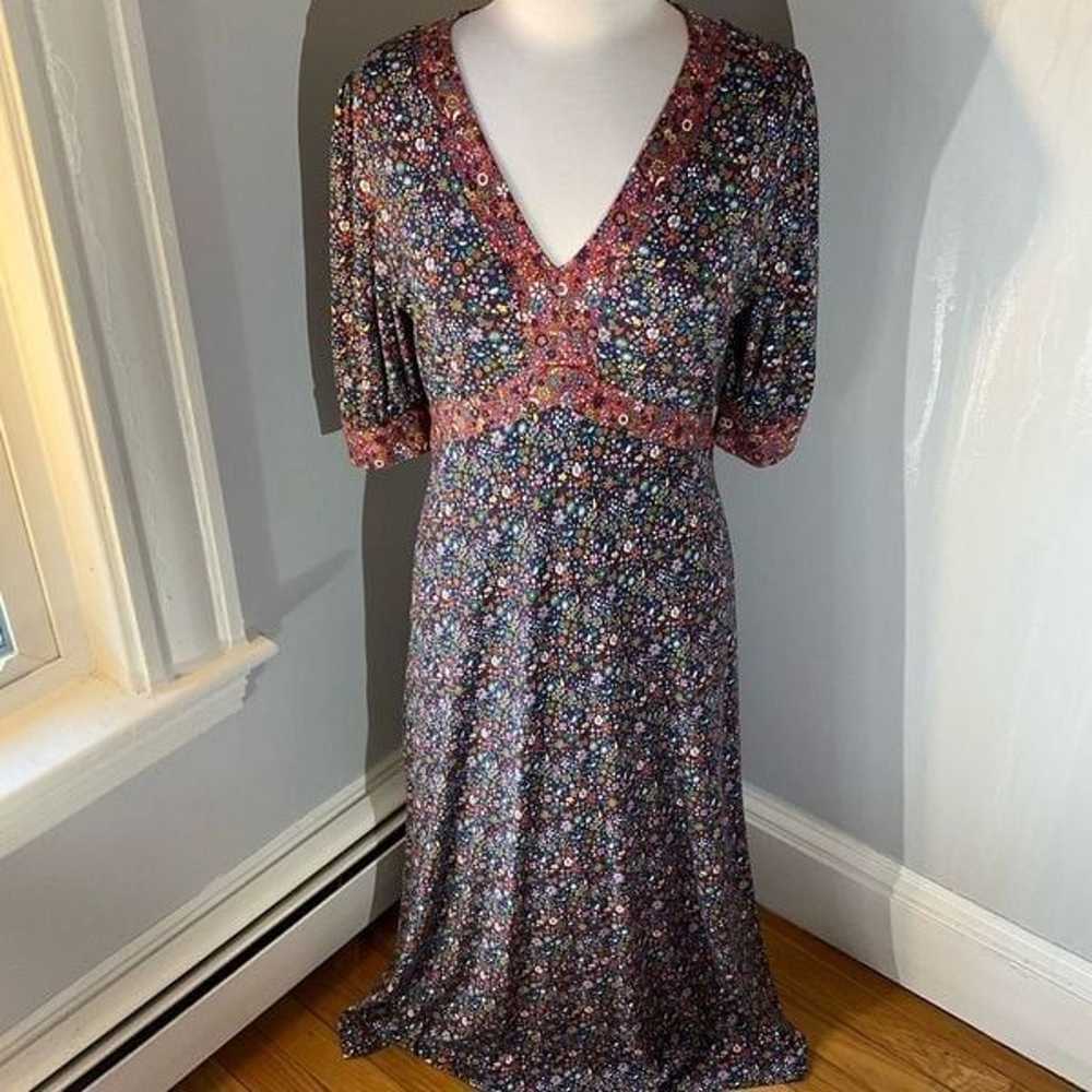 Boden Eva Floral Jersey Midi Dress, 10R. - image 8