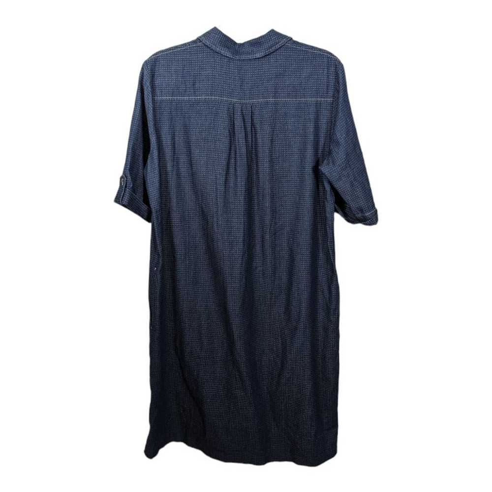 J. McLaughlin Chambray Shirt Dress Short Sleeve T… - image 2