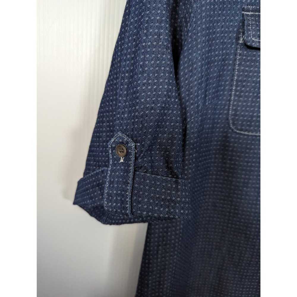 J. McLaughlin Chambray Shirt Dress Short Sleeve T… - image 6