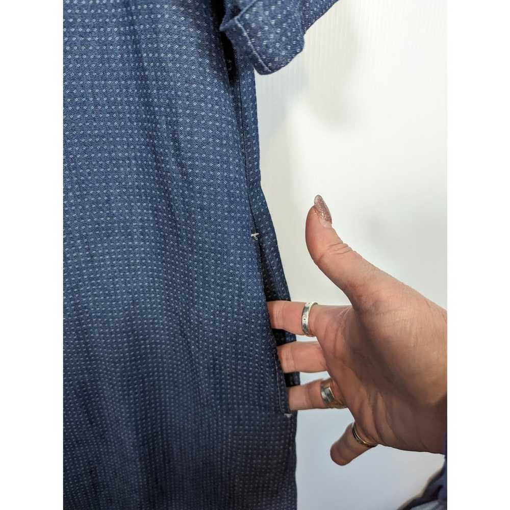 J. McLaughlin Chambray Shirt Dress Short Sleeve T… - image 7