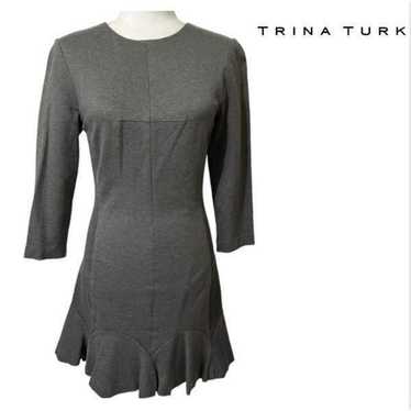 TRINA TURK Medium Gray cotton spandex BodyCon fit… - image 1