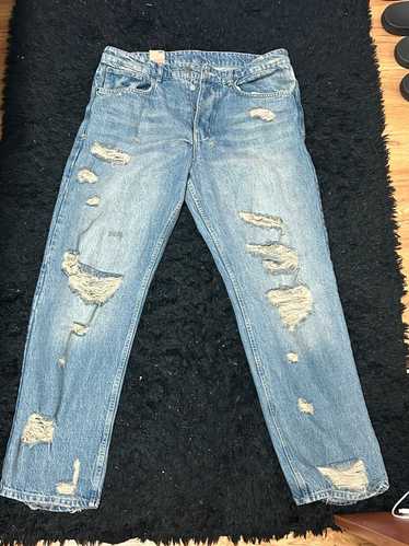 Ksubi blue anti k heritage repair jeans by ksubi