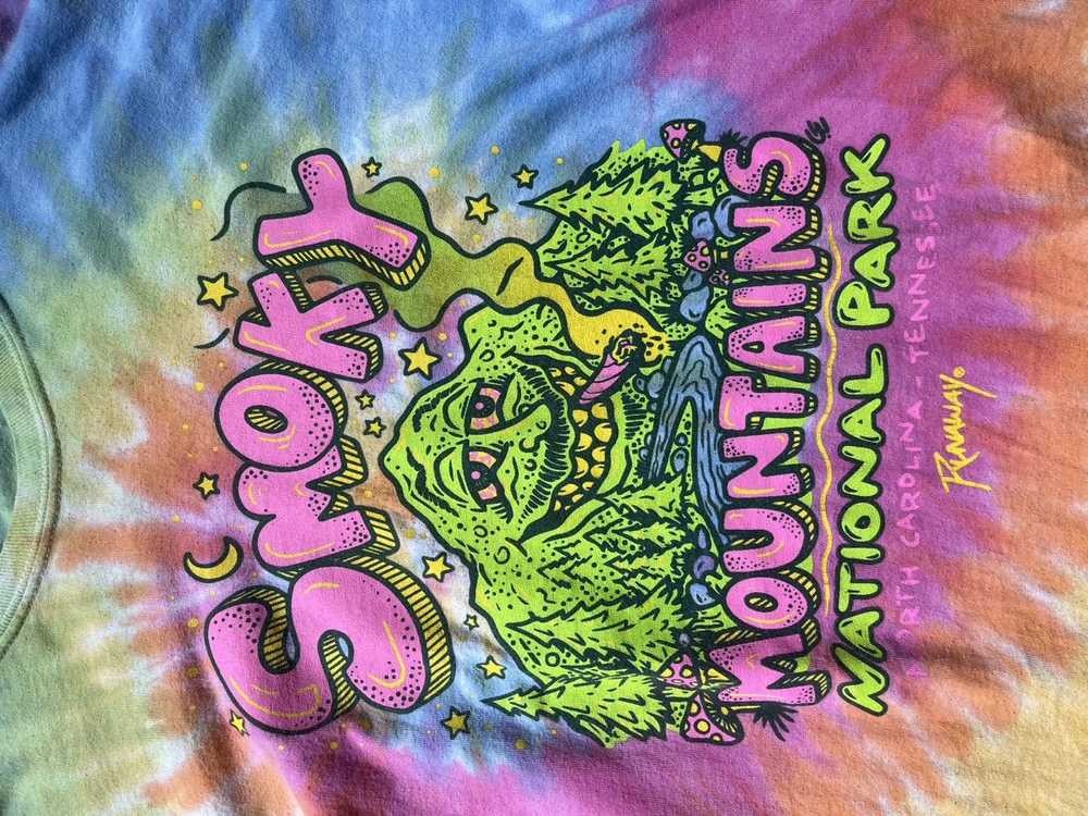 Vintage Smoky Mountain National Park Tie Dye Shirt - image 1